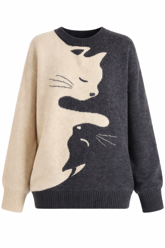 Yin & Yang Katten Trui
