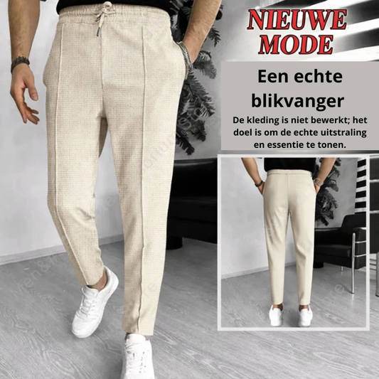 Slim Fit Broek met Structuur