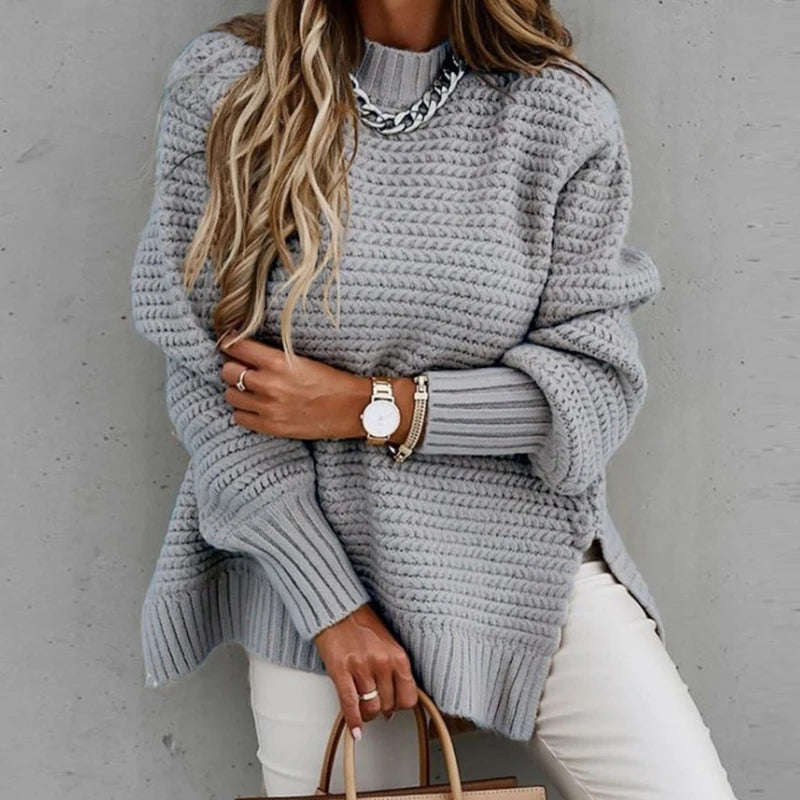 Mauve - Loose Knitted Sweater