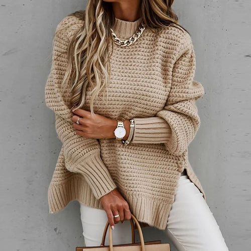 Mauve - Loose Knitted Sweater