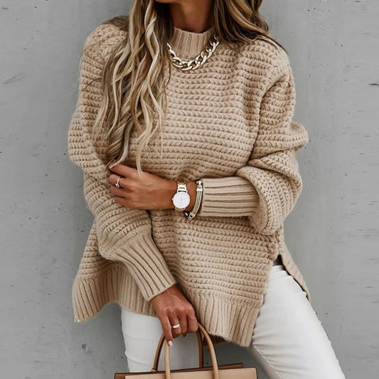 Mauve - Loose Knitted Sweater